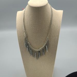 silvertone Multi dangle Necklace